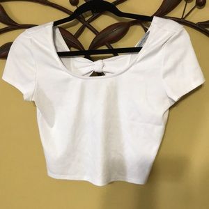 White crop top